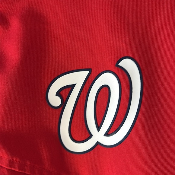 Nike Men's Lg “Go Nationals” Vrsity Red Full Zip Jacket Powered by Dri-Fit! EUC. - Picture 3 of 8